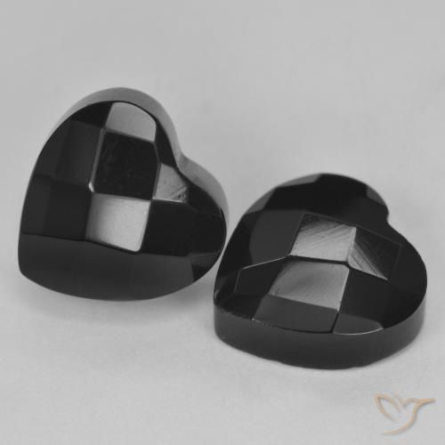 8.38ctw Naturale Nero Onice, Cuore, Opaco