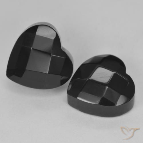 8.50ctw Naturale Nero Onice, Cuore, Opaco