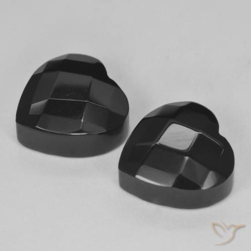 Gemme di Onice Nero naturale da 8.50 ct, Cuore, Opaco