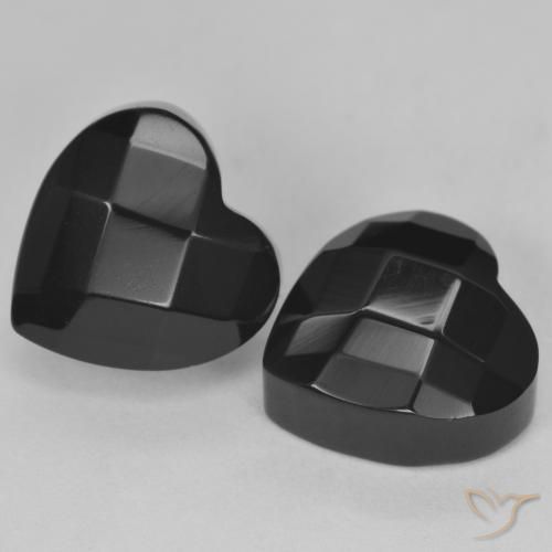8.71ctw Naturale Nero Onice, Cuore, Opaco