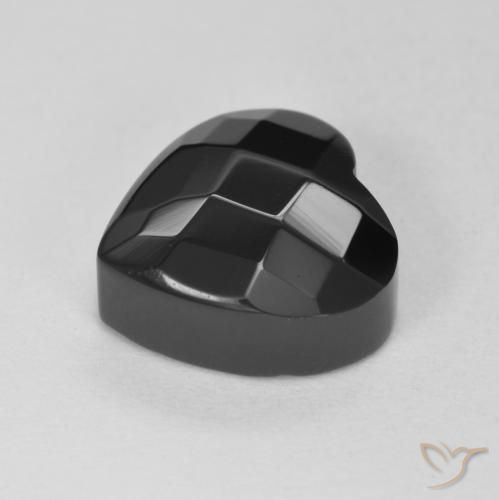 Onice Nero naturale da 4.46 ct, Cuore, Opaco