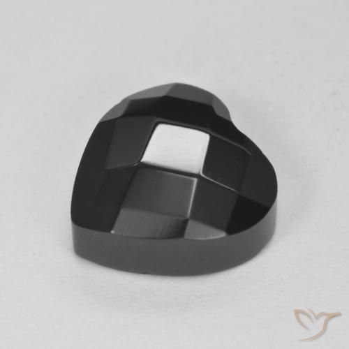 Onice Nero naturale da 4.20 ct, Cuore, Opaco