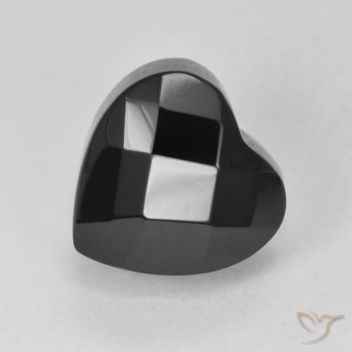 Onice Nero naturale da 4.33 ct, Cuore, Opaco