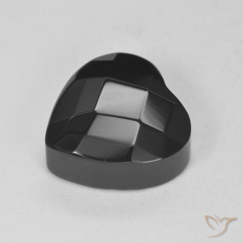 Onice Nero naturale da 4.33 ct, Cuore, Opaco