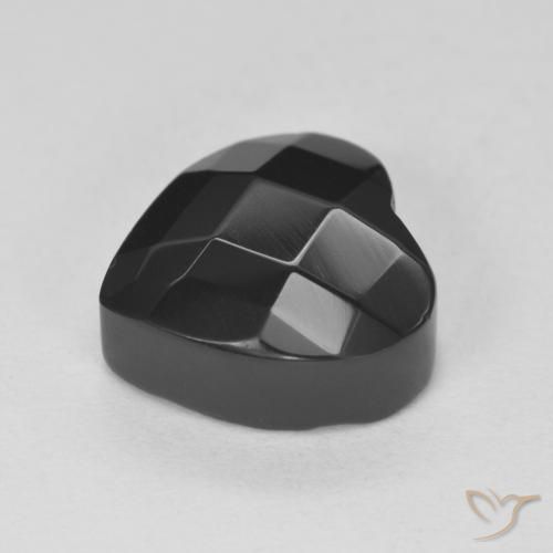 Onice Nero naturale da 4.31 ct, Cuore, Opaco