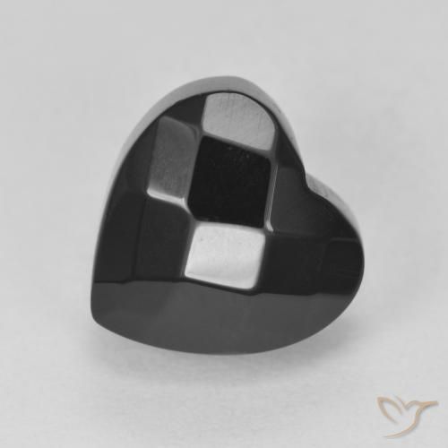 Onice Nero naturale da 4.36 ct, Cuore, Opaco