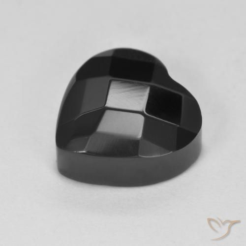 Onice Nero naturale da 4.36 ct, Cuore, Opaco