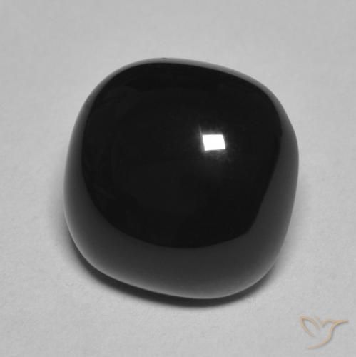 Onice Nero naturale da 4.94 ct, Cuscino, Opaco