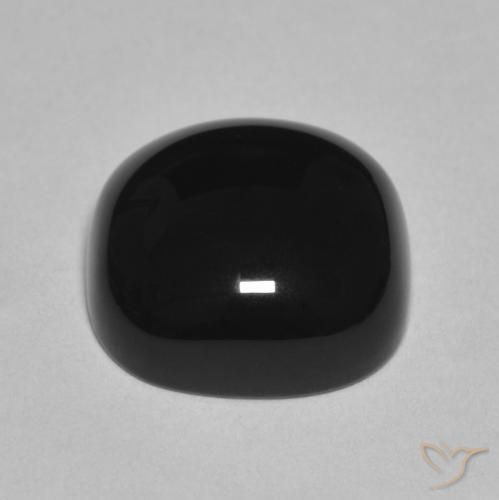 Onice Nero naturale da 4.85 ct, Cuscino, Opaco