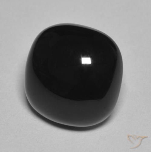 Onice Nero naturale da 4.74 ct, Cuscino, Opaco