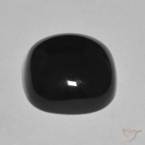 Onice Nero naturale da 4.74 ct, Cuscino, Opaco