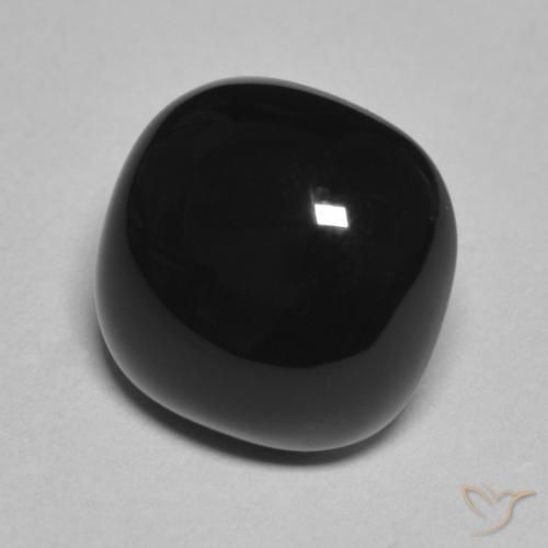 Onice Nero naturale da 4.88 ct, Cuscino, Opaco