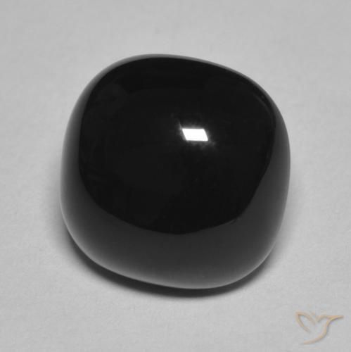 Onice Nero naturale da 4.70 ct, Cuscino, Opaco