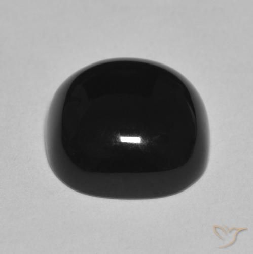 Onice Nero naturale da 4.70 ct, Cuscino, Opaco