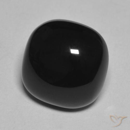 Onice Nero naturale da 4.89 ct, Cuscino, Opaco