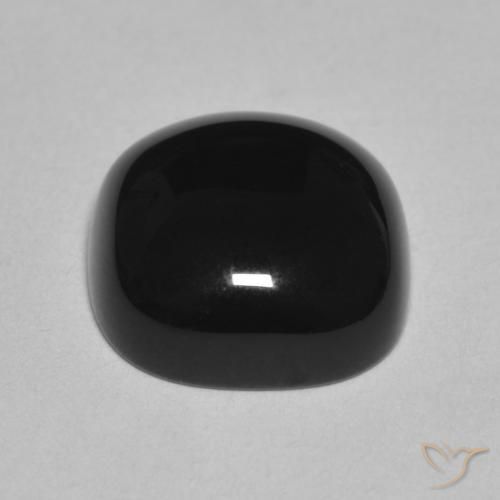 Onice Nero naturale da 4.89 ct, Cuscino, Opaco