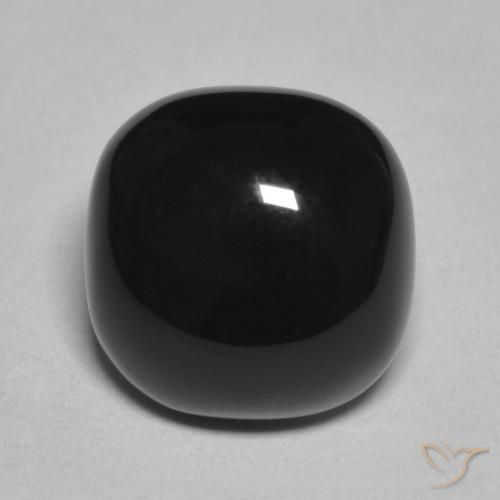 4.85ct Naturale Nero Onice, Cuscino, Opaco
