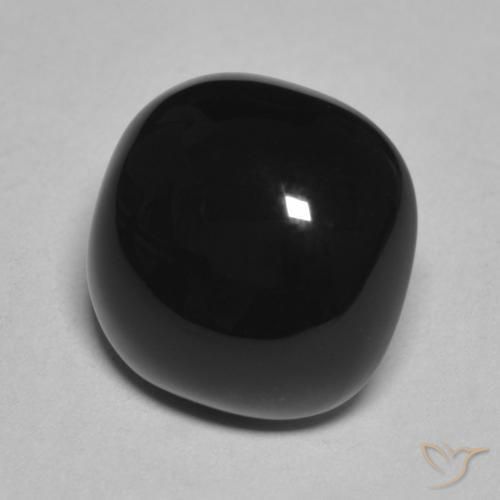 Onice Nero naturale da 4.85 ct, Cuscino, Opaco