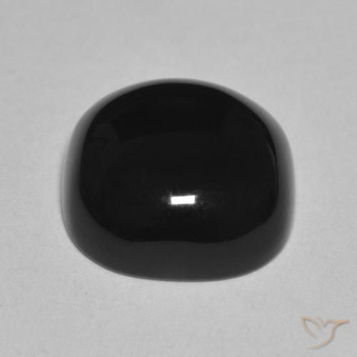 Onice Nero naturale da 4.85 ct, Cuscino, Opaco