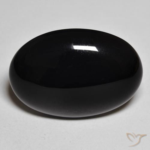 19.31ct Naturale Nero Onice, Ovale, Opaco