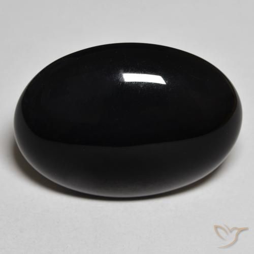 19.68ct Naturale Nero Onice, Ovale, Opaco
