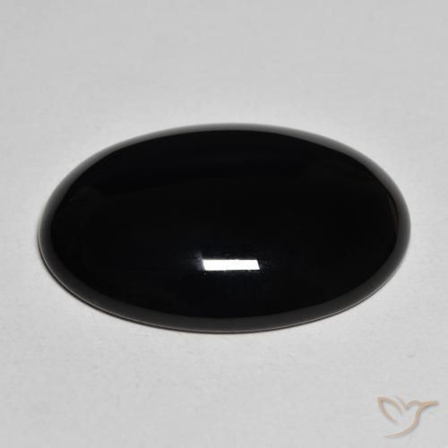 Onice Nero naturale da 19.15 ct, Ovale, Opaco