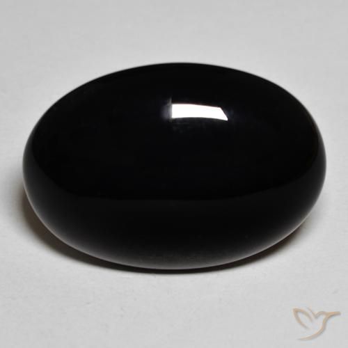 19.41ct Naturale Nero Onice, Ovale, Opaco