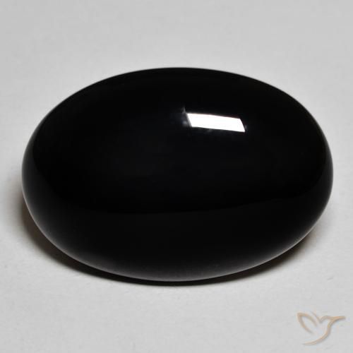 19.29ct Naturale Nero Onice, Ovale, Opaco
