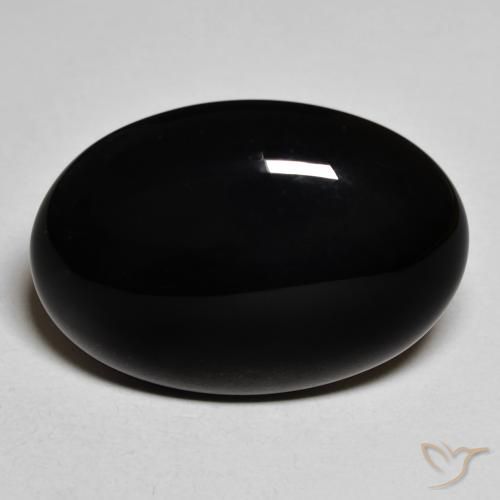 19.58ct Naturale Nero Onice, Ovale, Opaco
