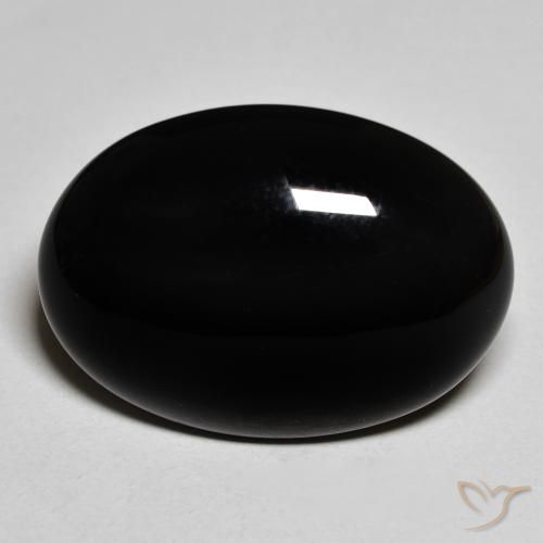 19.74ct Naturale Nero Onice, Ovale, Opaco