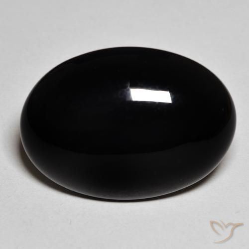 19.82ct Naturale Nero Onice, Ovale, Opaco