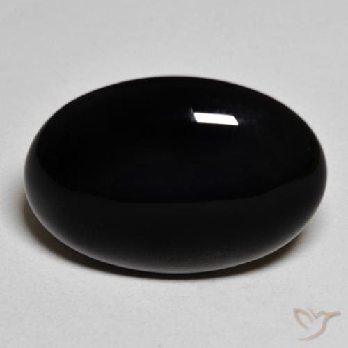 19.53ct Naturale Nero Onice, Ovale, Opaco