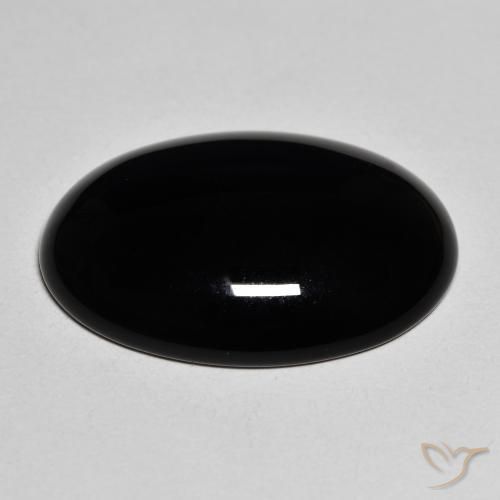Onice Nero naturale da 19.53 ct, Ovale, Opaco