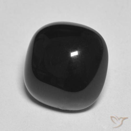 Onice Nero naturale da 4.71 ct, Cuscino, Opaco