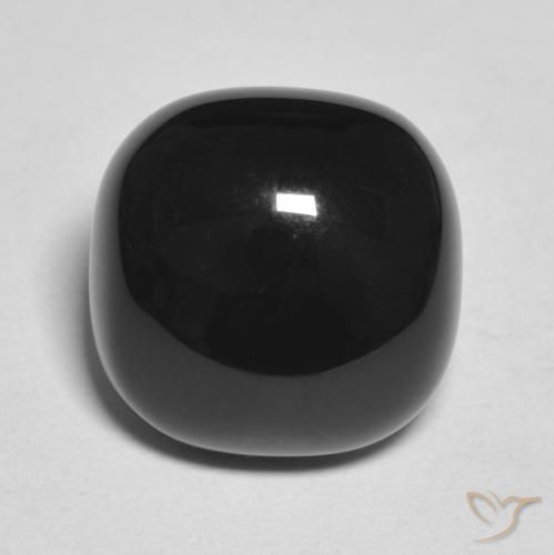4.83ct Naturale Nero Onice, Cuscino, Opaco