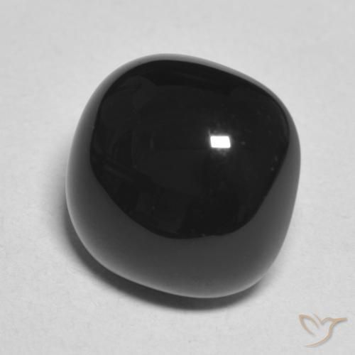 Onice Nero naturale da 4.89 ct, Cuscino, Opaco