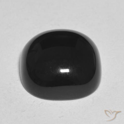 Onice Nero naturale da 4.89 ct, Cuscino, Opaco