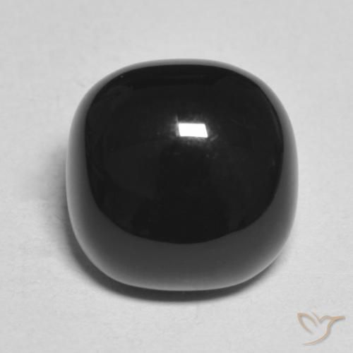 4.84ct Naturale Nero Onice, Cuscino, Opaco