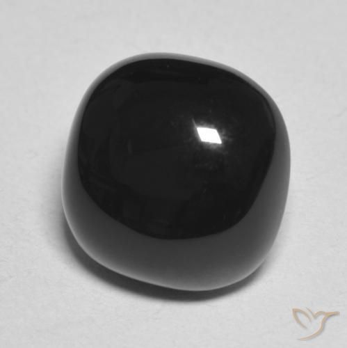Onice Nero naturale da 4.84 ct, Cuscino, Opaco