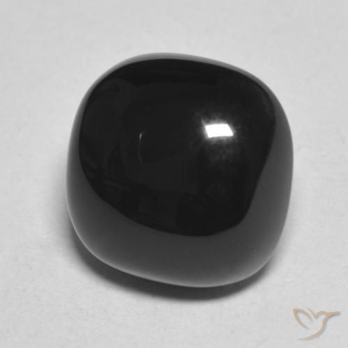 Onice Nero naturale da 4.92 ct, Cuscino, Opaco