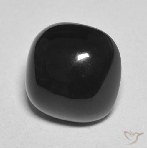 Onice Nero naturale da 4.70 ct, Cuscino, Opaco