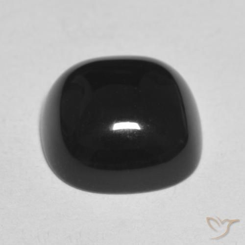 Onice Nero naturale da 4.70 ct, Cuscino, Opaco