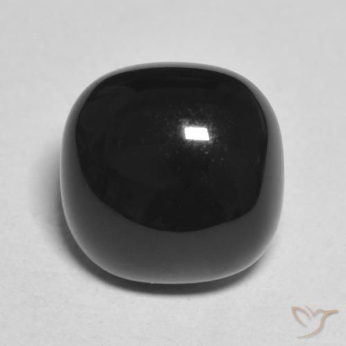 4.85ct Naturale Nero Onice, Cuscino, Opaco