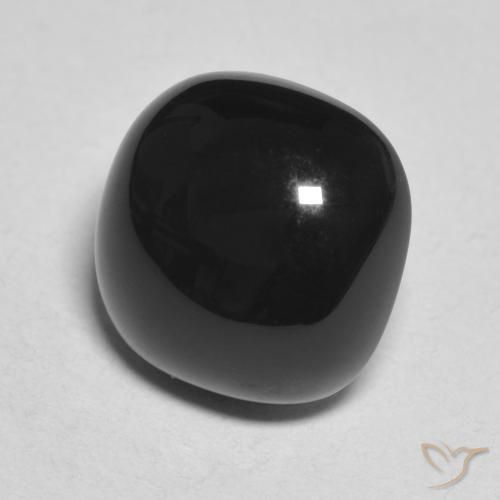 Onice Nero naturale da 4.85 ct, Cuscino, Opaco