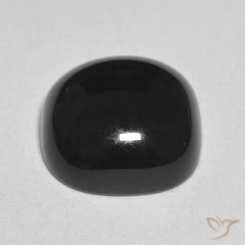 Onice Nero naturale da 4.85 ct, Cuscino, Opaco