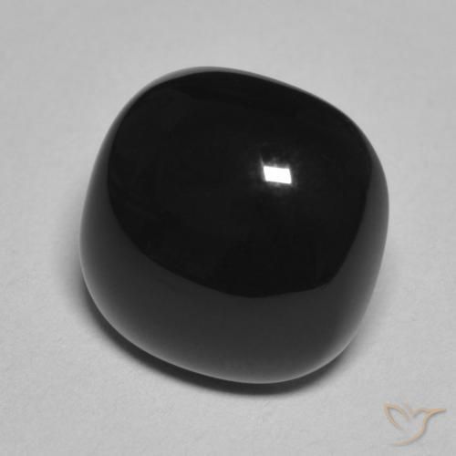 Onice Nero naturale da 4.70 ct, Cuscino, Opaco