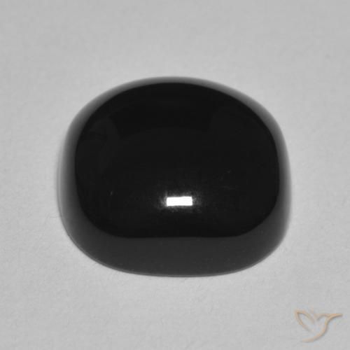 Onice Nero naturale da 4.70 ct, Cuscino, Opaco