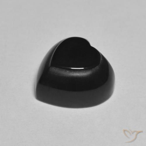Onice Nero naturale da 4.24 ct, Cuore, Opaco