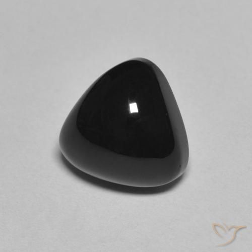 Onice Nero naturale da 3.19 ct, Taglio trillion, Opaco