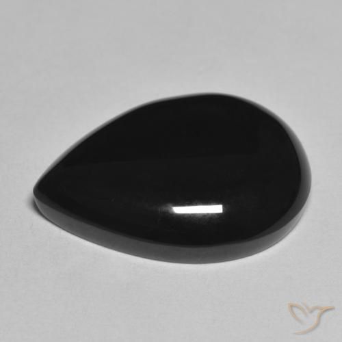Onice Nero naturale da 11.25 ct, Forma a pera, Opaco